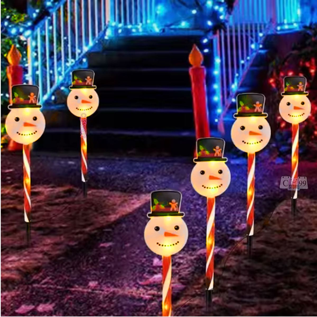 Miniatura 2 de Copos De Nieve Luz Solar Navidad